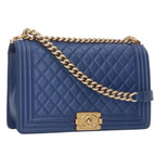 Chanel Boy 28 Lambskin Chain Shoulder Bag — view 2