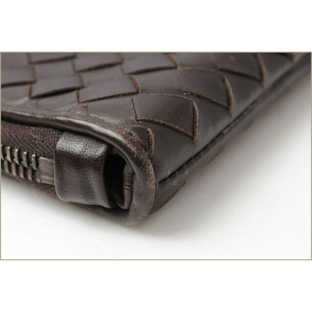 Bottega Veneta Document Case Intrecciato Dark — view 4