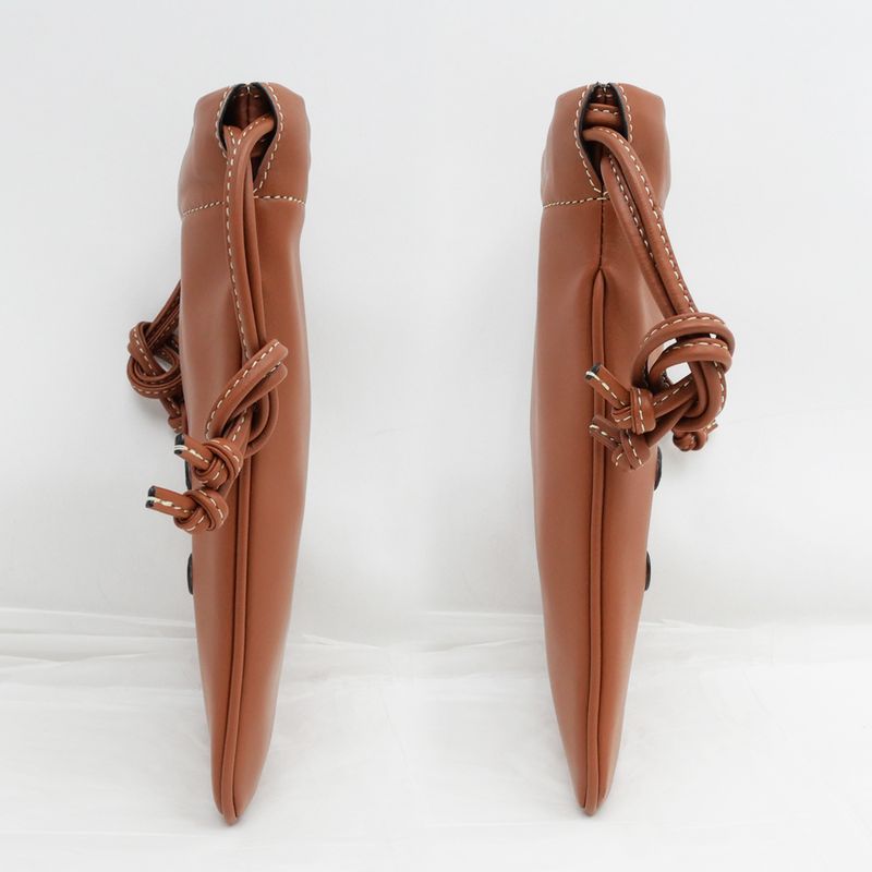 Celine Drawstring Mobile Pouch Shoulder Bag Cuill Triomphe Tan Brown — view 4