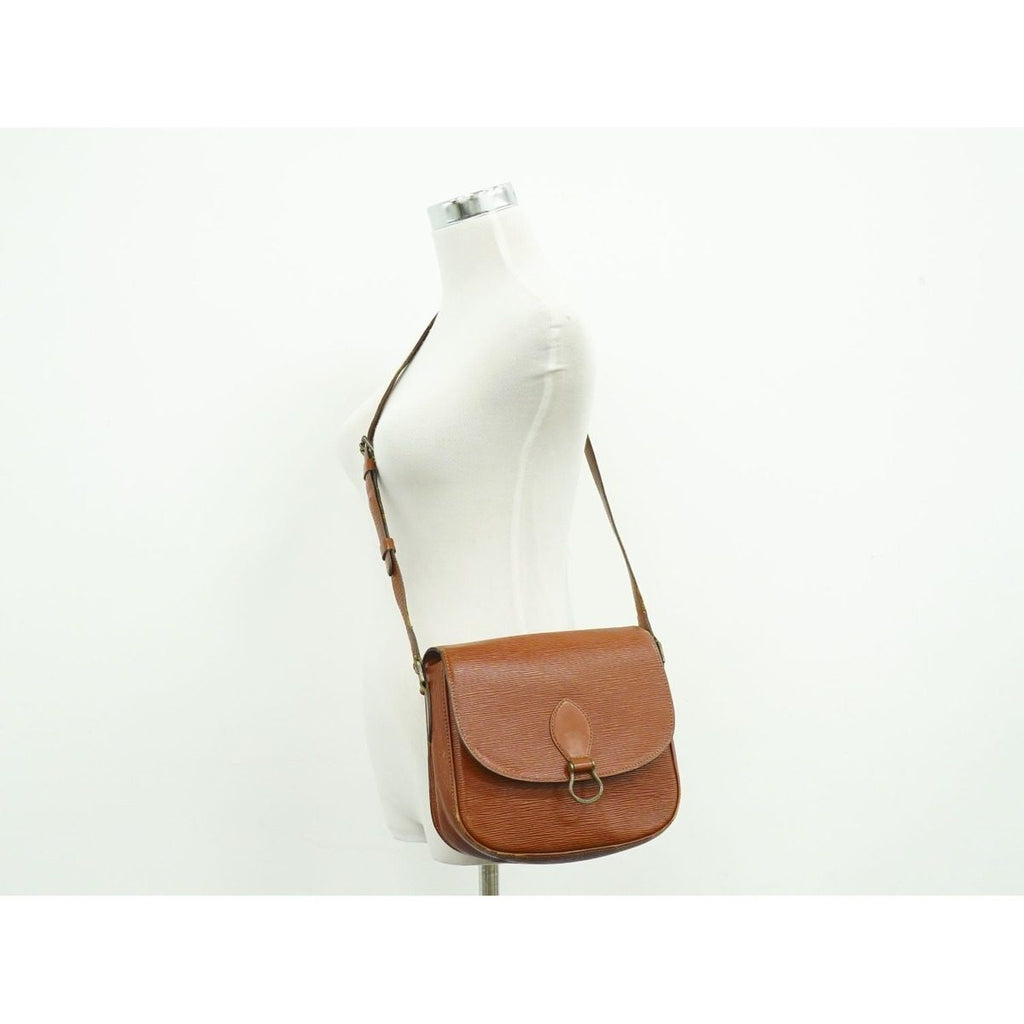 Louis Vuitton LV Saint Cloud Epi Leather Shoulder Bag Pochette Kenya Brown — view 6