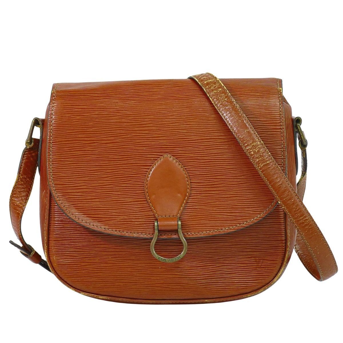 Louis Vuitton LV Saint Cloud Epi Leather Shoulder Bag Pochette Kenya Brown