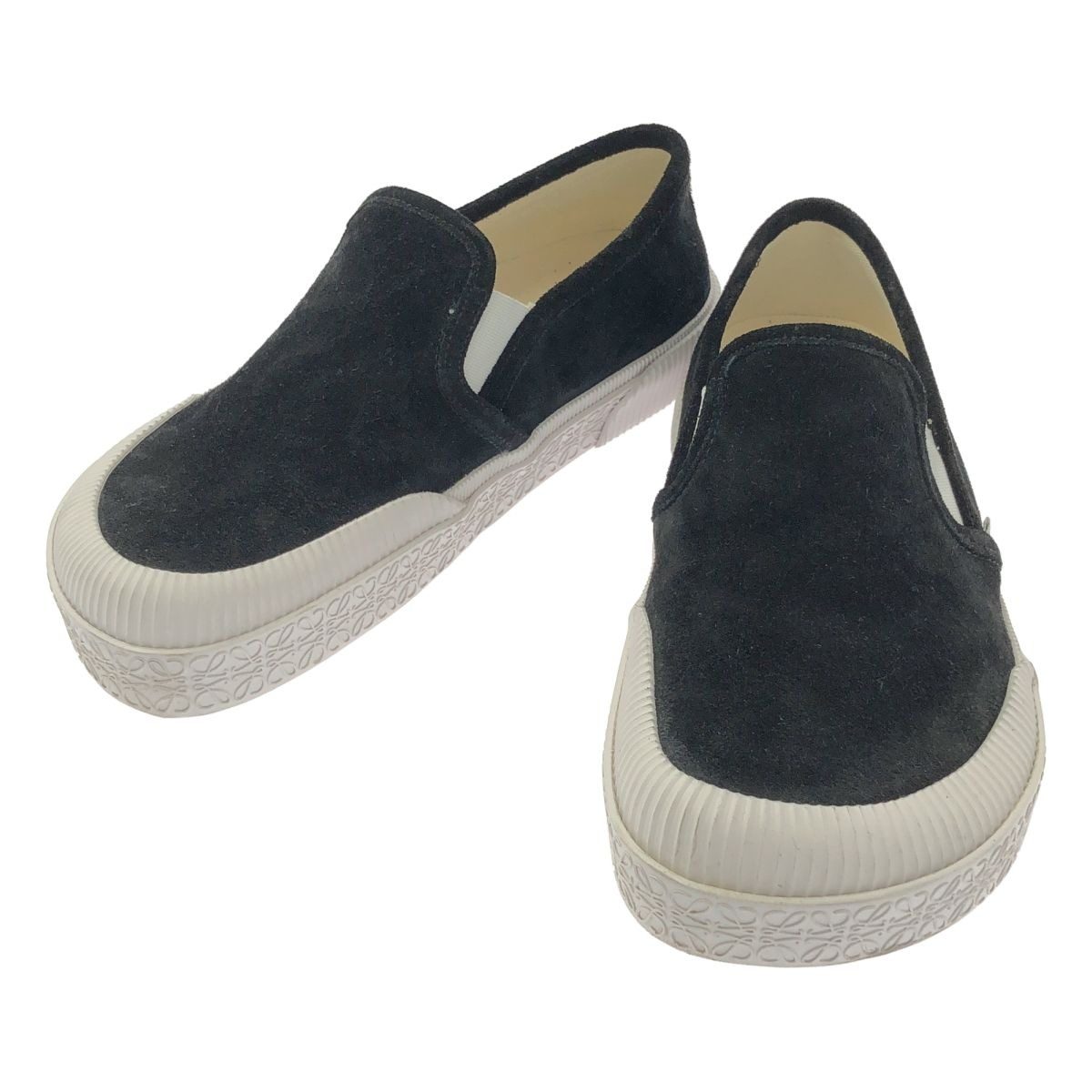 Loewe Terra Vulca Anagram Logo Slip on Sneakers 40 Black