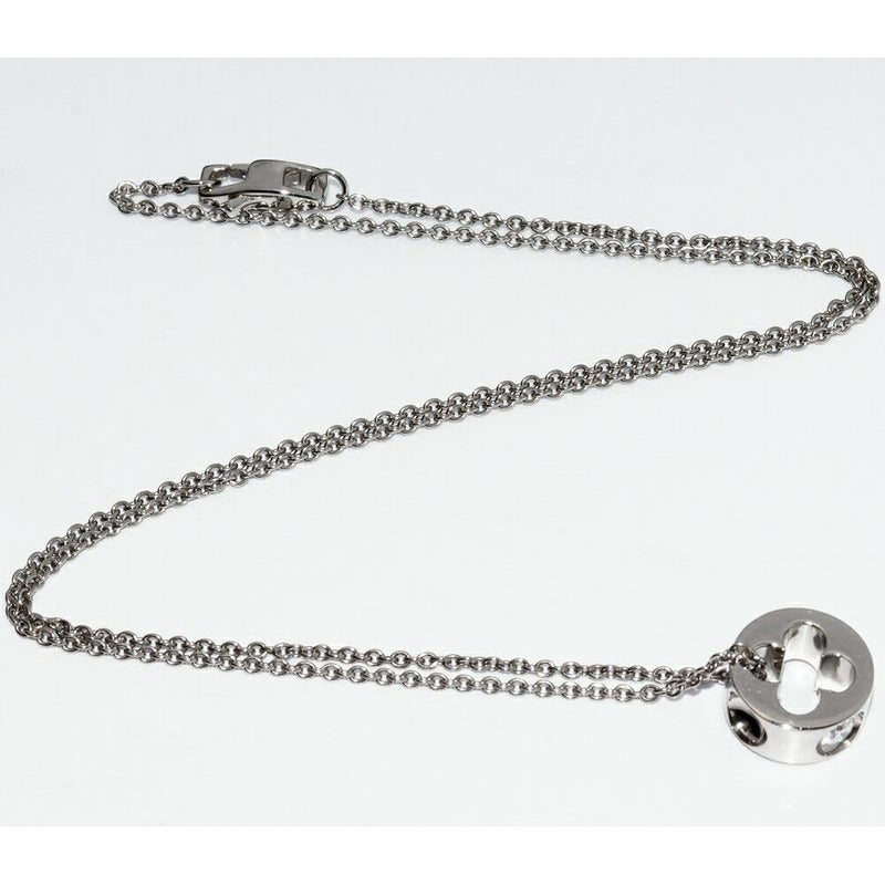 Louis Vuitton Pendant Necklace 18K White Gold Diamond 1 P Pendentif Empreinte — view 3