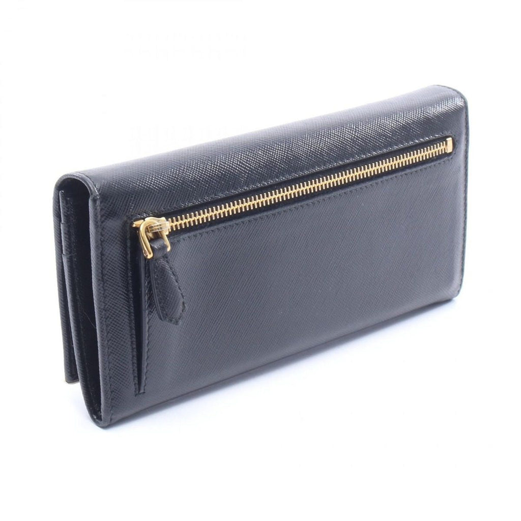 Prada Bifold Wallet Black Saffiano Leather Metal — view 2