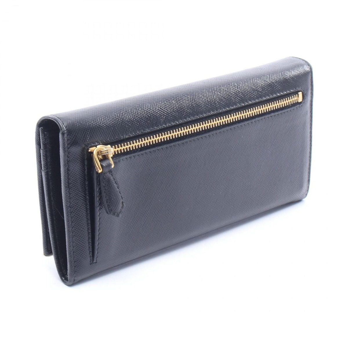 Prada Bifold Wallet Black Saffiano Leather Metal — view 2