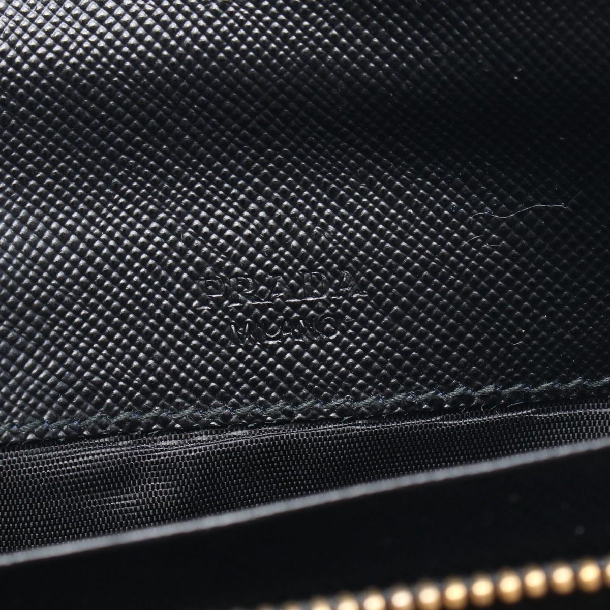 Prada Bifold Wallet Black Saffiano Leather Metal — view 4