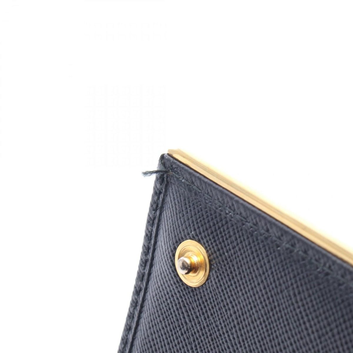 Prada Bifold Wallet Black Saffiano Leather Metal — view 7