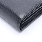 Prada Bifold Wallet Black Saffiano Leather Metal — view 8