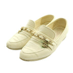 Chanel CC Logo Chain Loafer Leather 35.5 Ivory SS