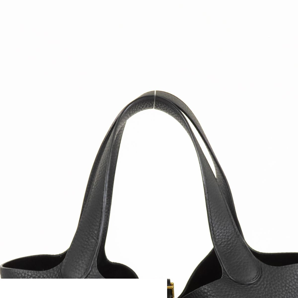 Hermes Picotin Lock MM Black Gold Taurillon Handbag — view 4