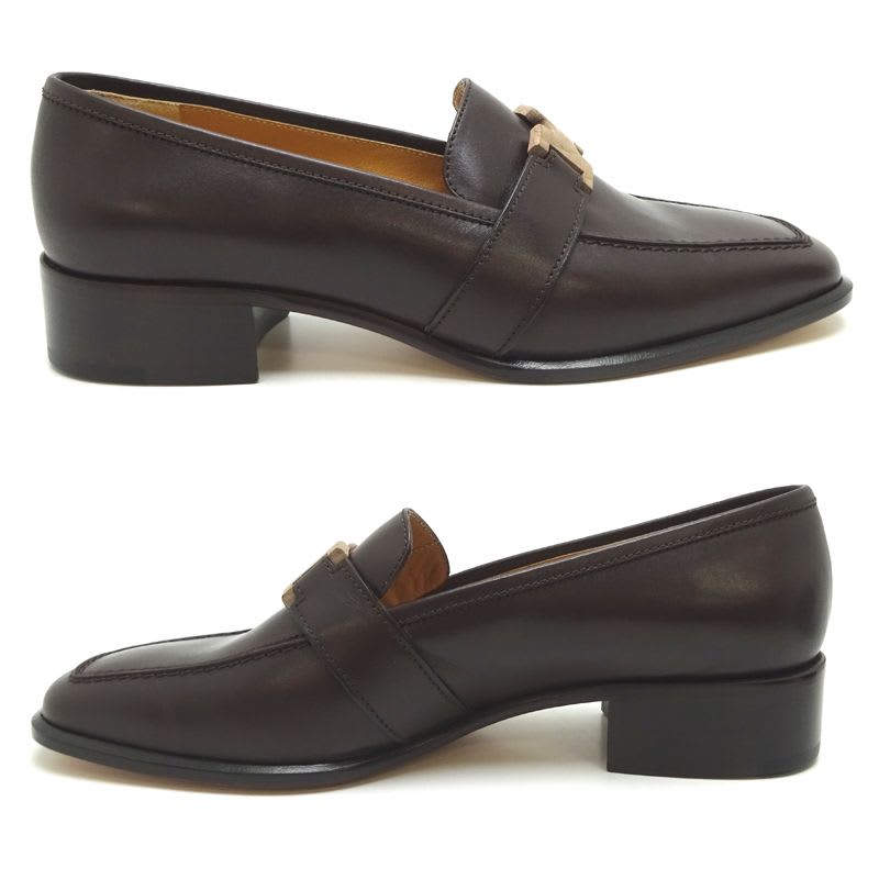 Hermes Mocha Size 24.5 Loafers — view 6