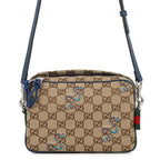 Gucci Shoulder Bag GG Canvas Snake Embroidery Small 2-Way Clutch