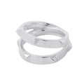 Hermes Ring Cl De-h Double Round Silver 51