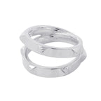 Hermes Ring Cl De-h Double Round Silver 51