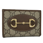 Gucci Horsebit Bifold Wallet Leather Beige Brown