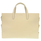 Loewe Logo Leather Ivory Tote