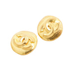 Chanel Earrings Vintage CC Logo Gold Plated — view 2