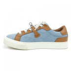 Hermes Day Kelly Buckle Sneakers Blue Brown — view 2