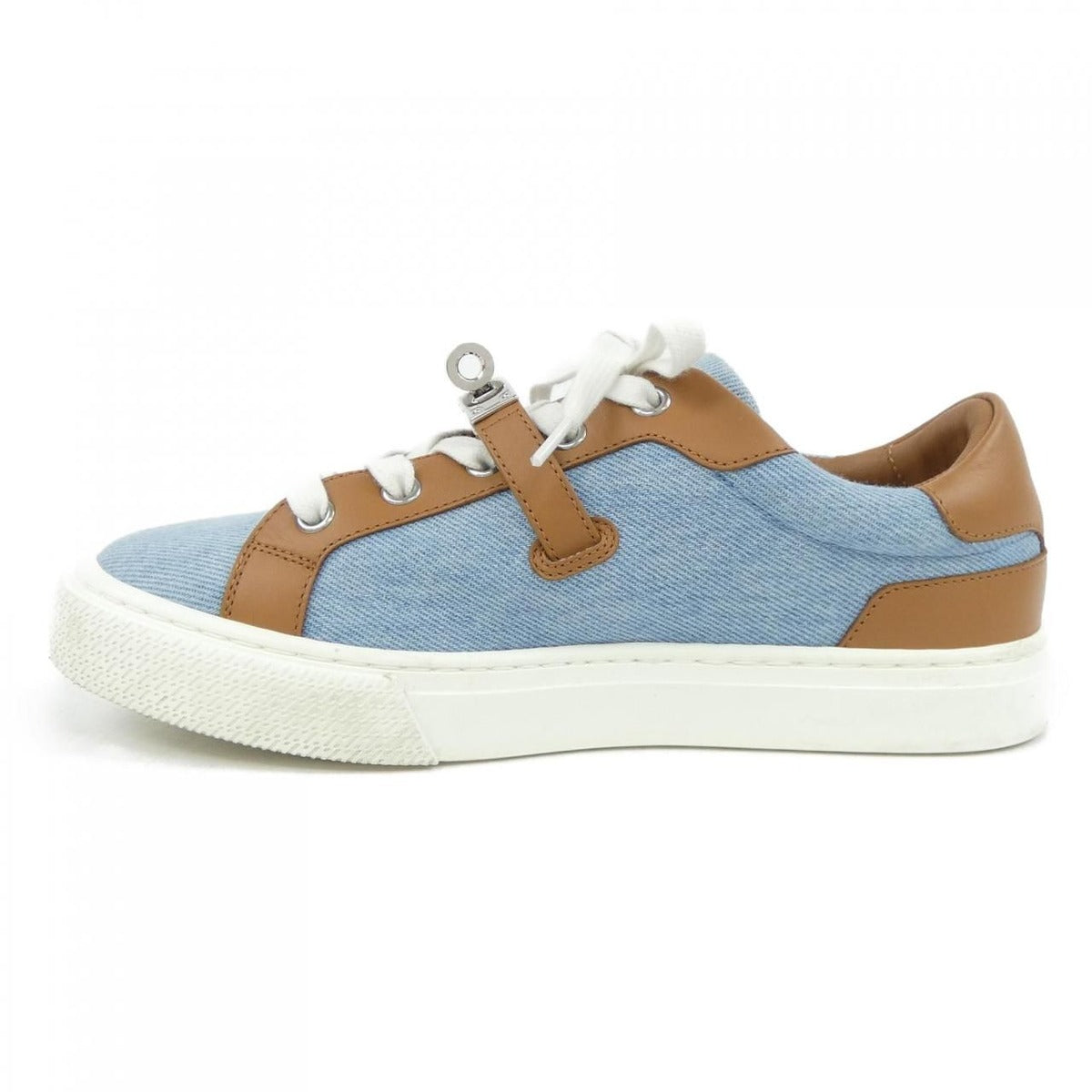 Hermes Day Kelly Buckle Sneakers Blue Brown — view 2