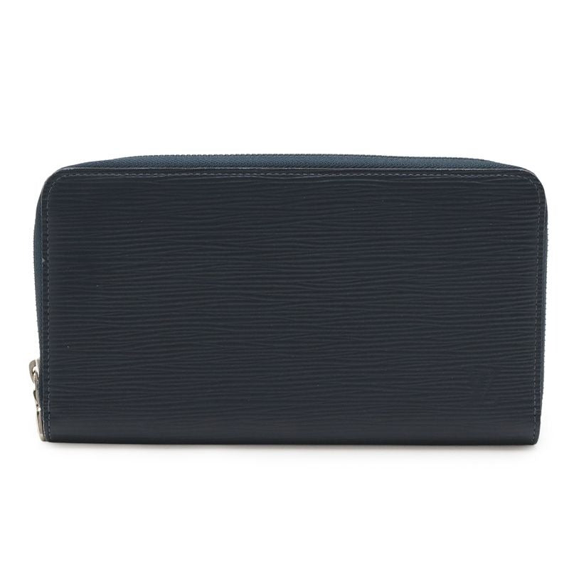 Louis Vuitton Epi Zippy Organizer NM Round Zipper Long Wallet Blue Marine Navy