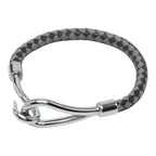 Hermes Jumbo Silver Black Metal Leather