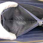Gucci Round Zipper Long Wallet Navy Striped Line — view 8