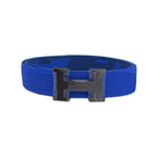 Hermes Knit Belt Sprint M Monochrome H Buckle Blue Black Man — view 2