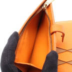 Bottega Veneta Bifold Wallet Brown Orange Leather Zip — view 4