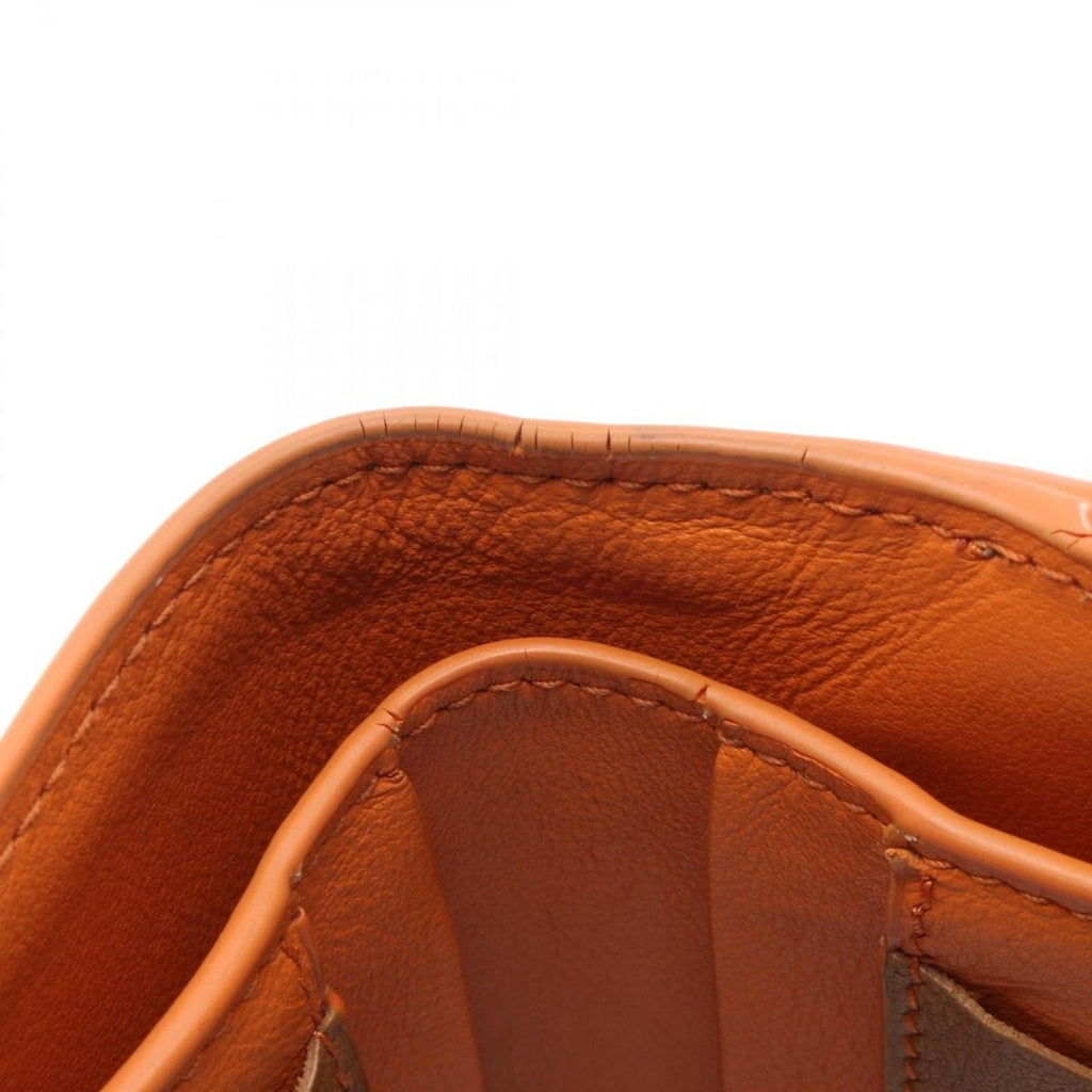 Bottega Veneta Bifold Wallet Brown Orange Leather Zip — view 7