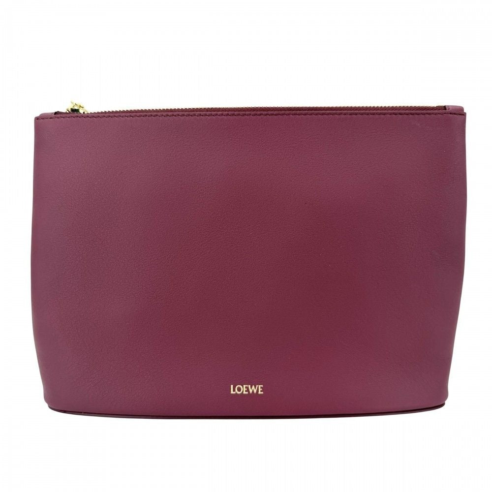 Loewe Clutch Oblong Pouch Second Ply Crimson Bordeaux