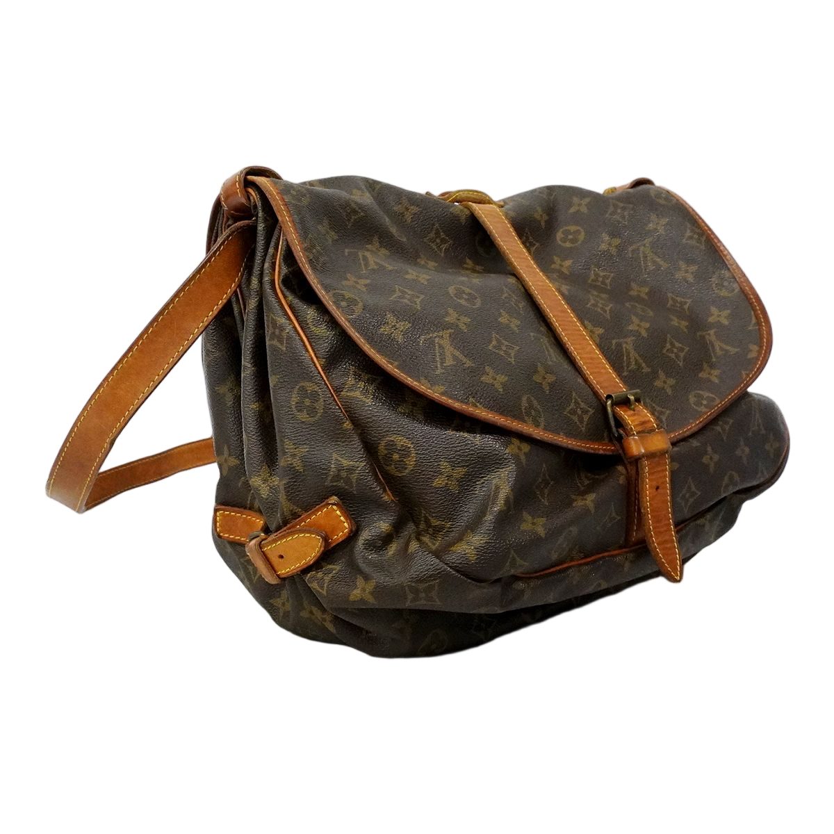 Louis Vuitton Shoulder Bag Monogram Saumur 35 Brown — view 2