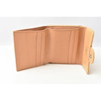 Chanel Wallet 3 Fold Lambskin Beige Silver Hardware — view 4
