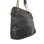 Chanel Shoulder Bag Triple Coco Caviar Leather Black Gold — view 2