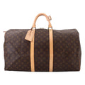 Louis Vuitton Monogram Keepall 55 Boston Bag Brown Gold