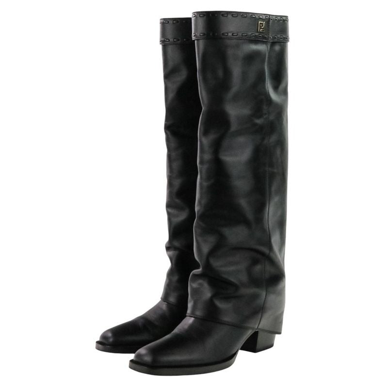 Fendi Current Model Minerva Leather Long Boots 36 8 W8566