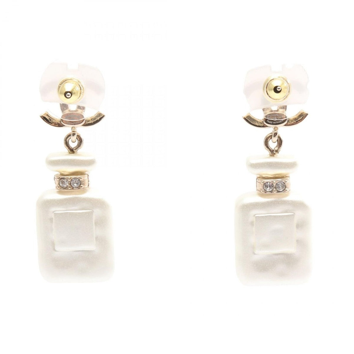 Chanel Earrings CC Logo Perfume Bottle — view 2