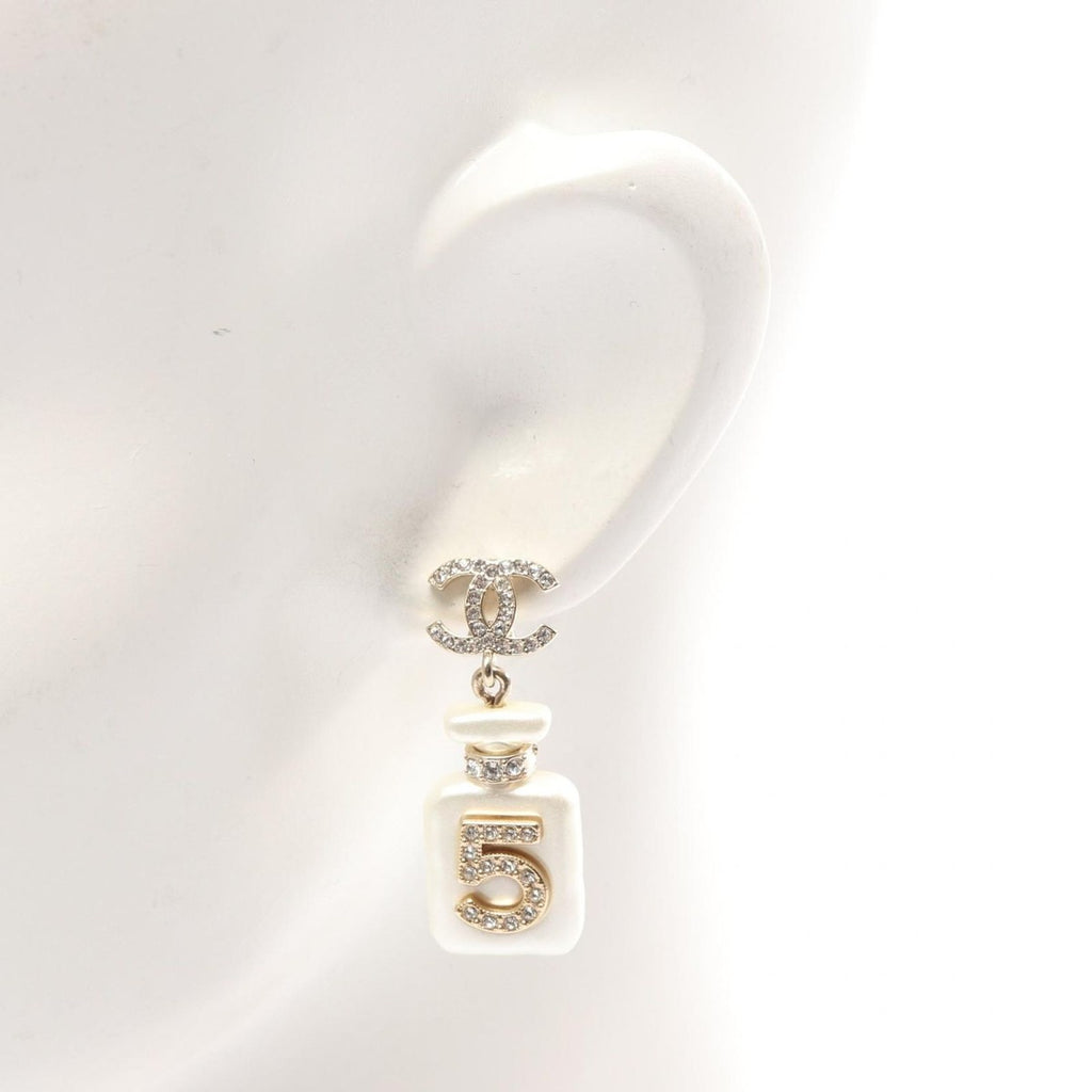 Chanel Earrings CC Logo Perfume Bottle — view 4