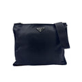 Prada Nylon Black Shoulder Bag Silver