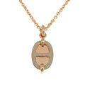 Hermes Necklace Mini Maillon PM Brown Marron Glace R Chaine D'ancre