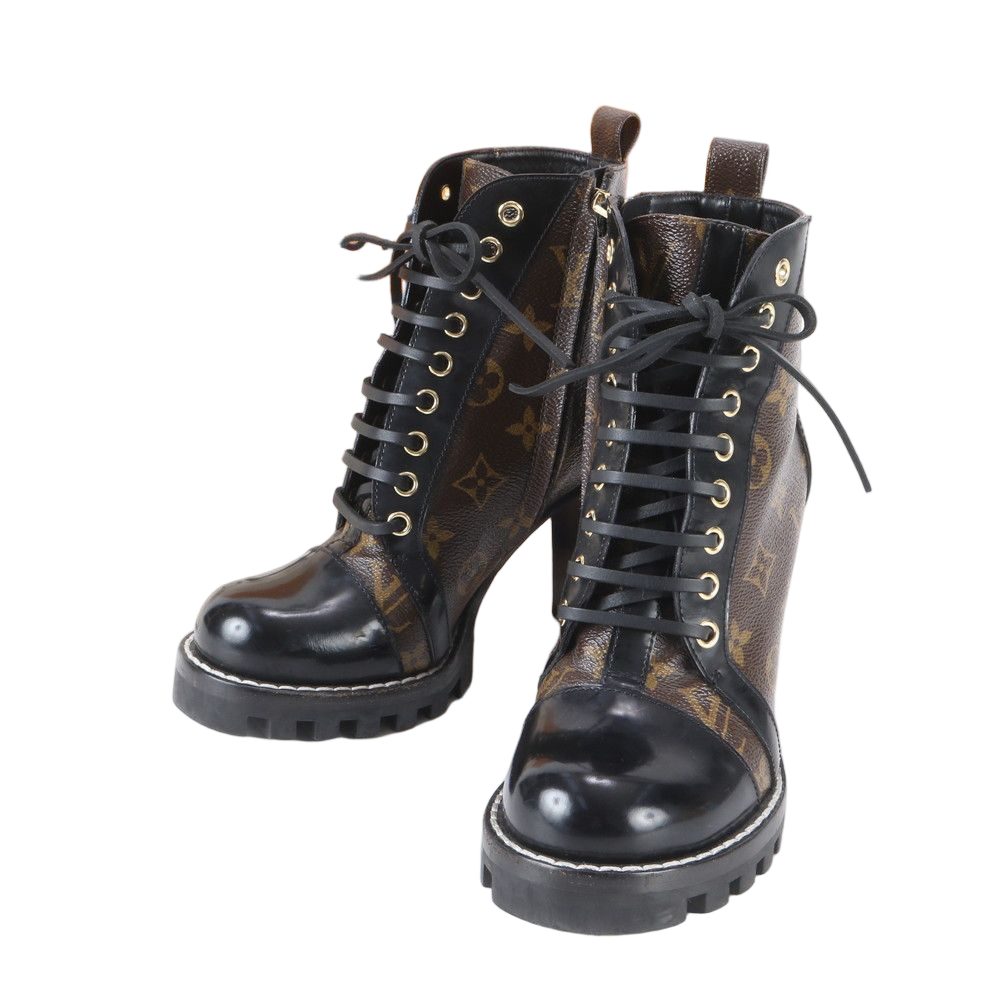 Louis Vuitton Monogram Star Trail Line Ankle Boots Leather Shoes