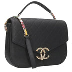 Chanel Half Coco Caviar Leather Chain Shoulder Bag — view 2