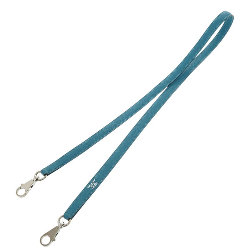 Hermes Chevre Turquoise Shoulder Strap Blue 0551 — view 2