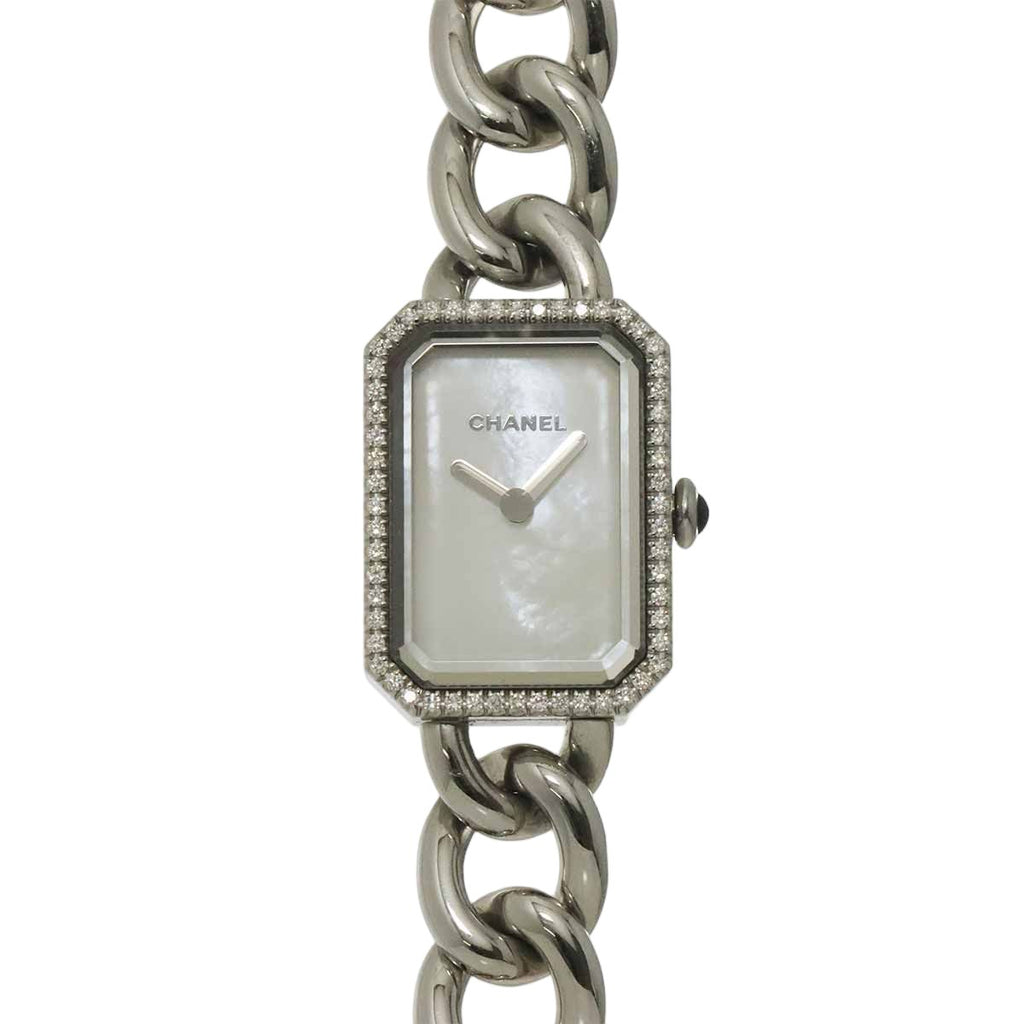 Chanel Premiere Diamond Bezel Watch White Shell Quartz