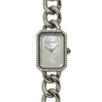 Chanel Premiere Diamond Bezel Watch White Shell Quartz