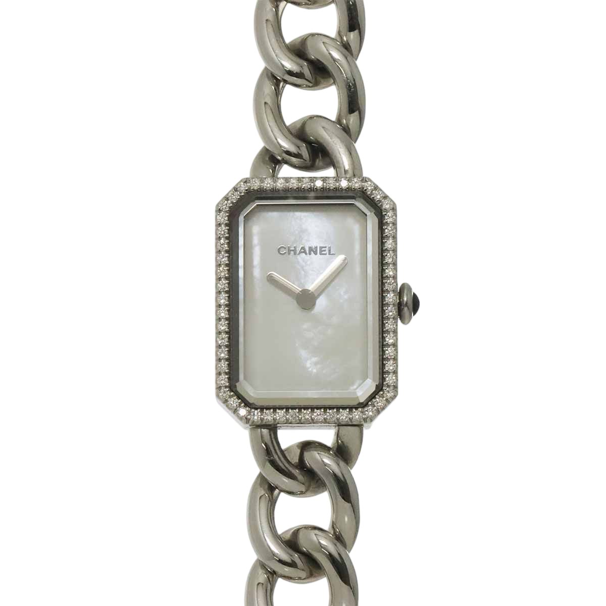 Chanel Premiere Diamond Bezel Watch White Shell Quartz