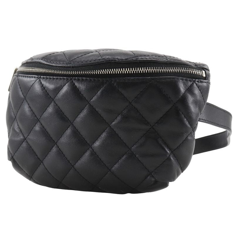 Chanel Quilted Belt Bag Uniform Lambskin Black Waist — view 2