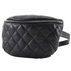 Chanel Quilted Belt Bag Uniform Lambskin Black Waist — view 2