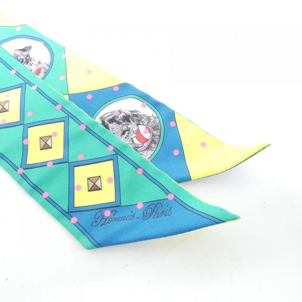 Hermes Collier ET Chiens Twilly Plume Tee Scarf — view 2