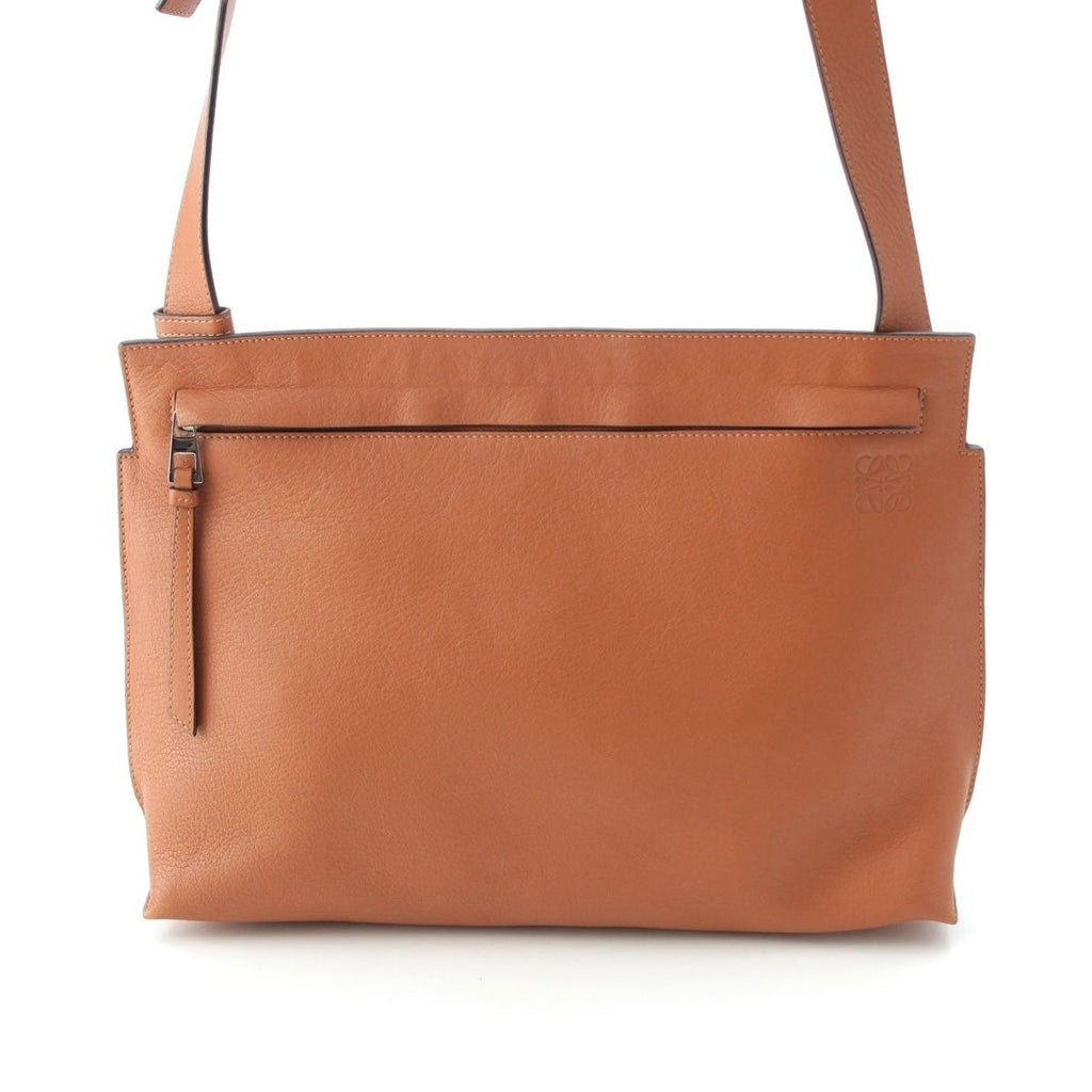 Loewe Leather T Shoulder Anagram Messenger Bag Brown