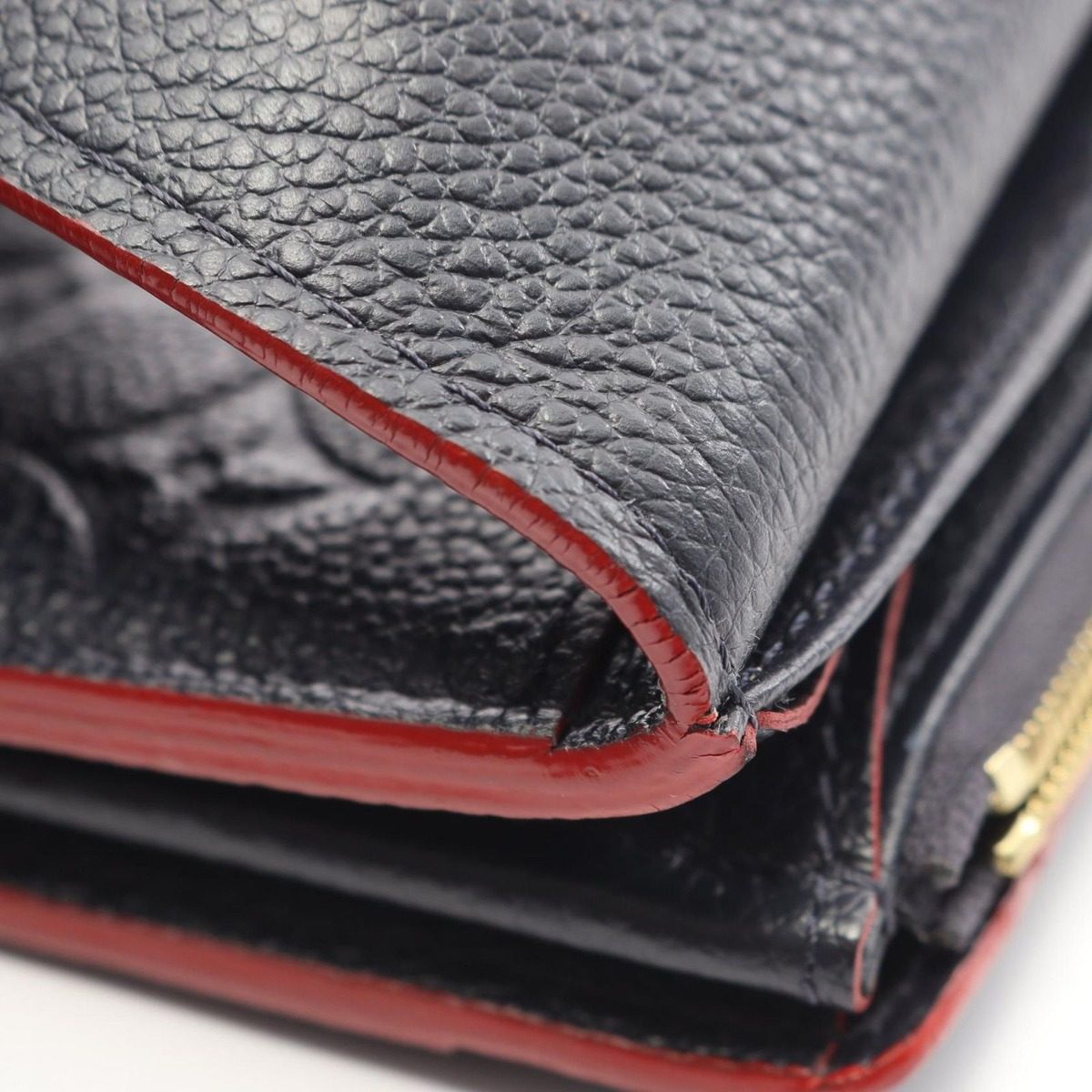 Louis Vuitton Bifold Wallet Portefeuille Sarah Marie Nuit Leather — view 6